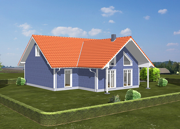 Fjorborg Häuser - Referenzobjektbesichtigung - BV 8149 - Haustyp Anholt - Rückseite